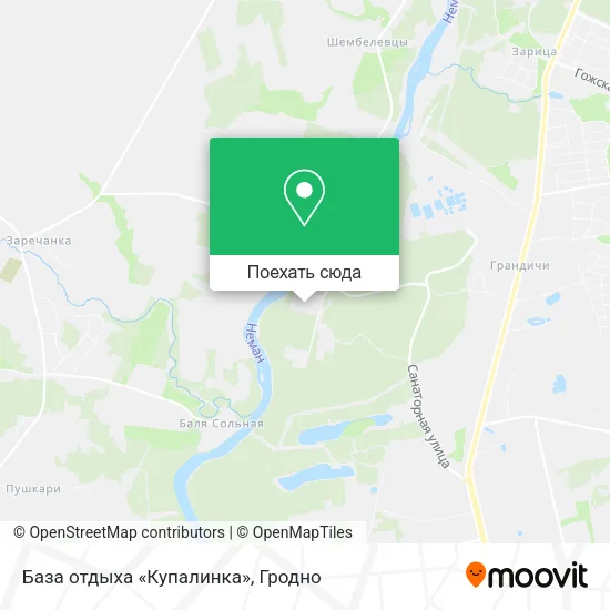 Карта База отдыха «Купалинка»