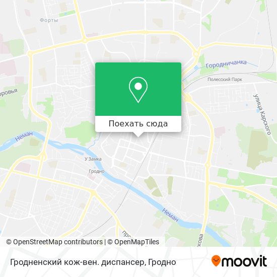 Карта Гродненский кож-вен. диспансер