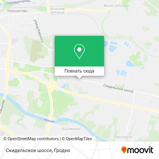 Карта Скидельское шоссе