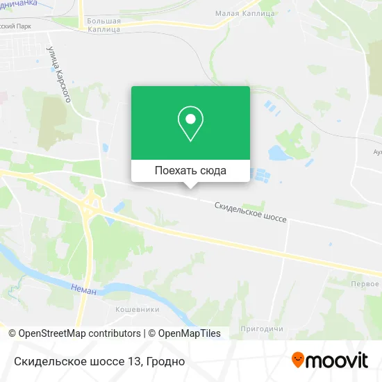 Карта Скидельское шоссе 13
