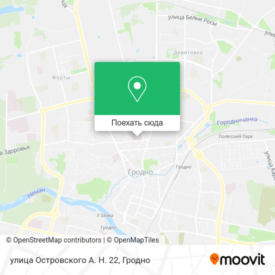 Карта улица Островского А. Н. 22