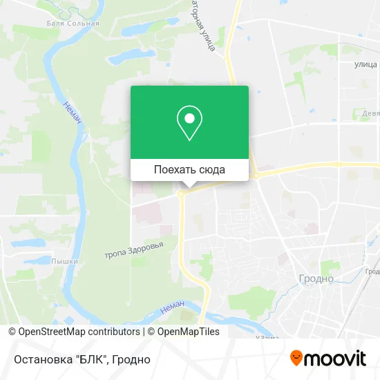 Карта Остановка "БЛК"