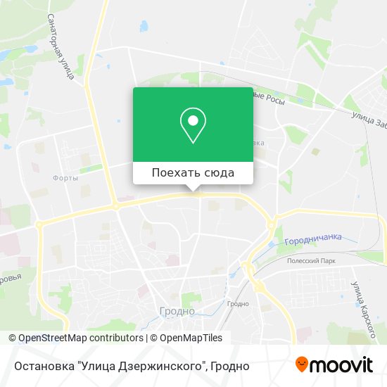 Карта Остановка "Улица Дзержинского"