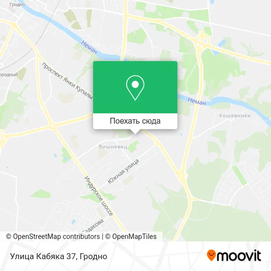 Карта Улица Кабяка 37