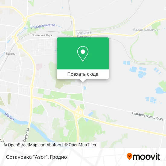 Карта Остановка "Азот"