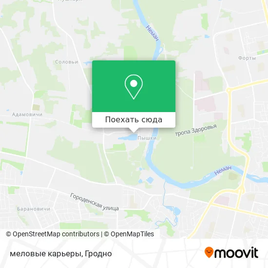 Карта меловые карьеры