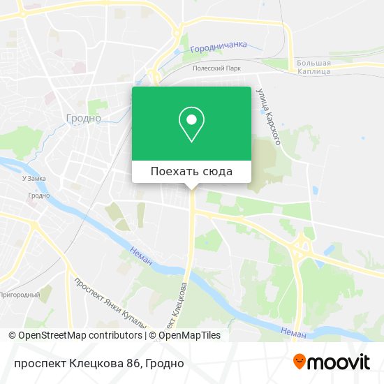 Карта проспект Клецкова 86