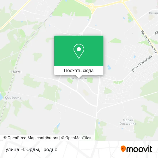 Карта улица Н. Орды