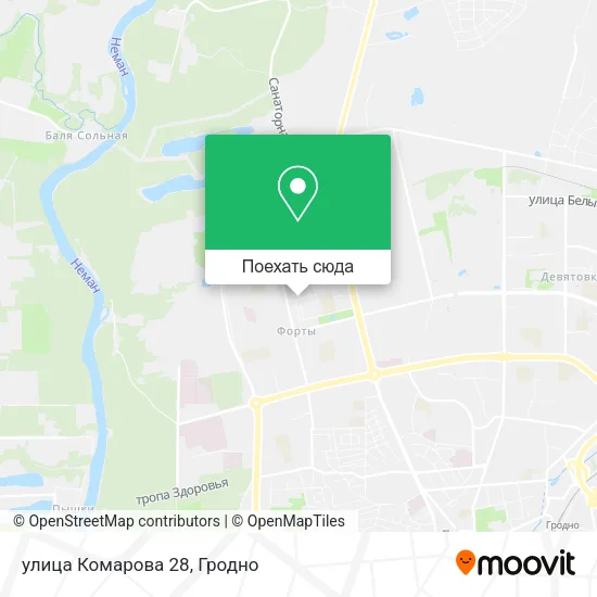 Карта улица Комарова 28