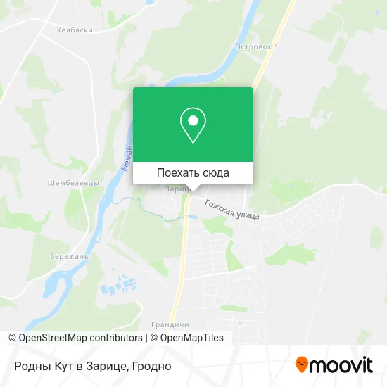Карта Родны Кут в Зарице