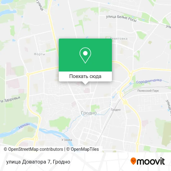 Карта улица Доватора 7