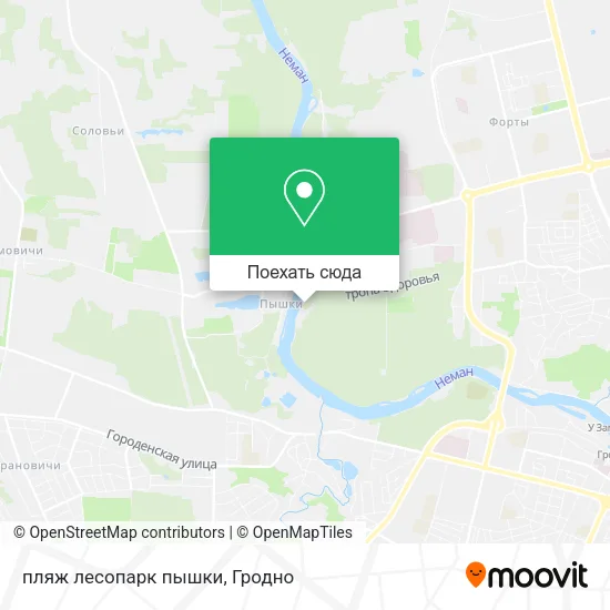 Карта пляж лесопарк пышки