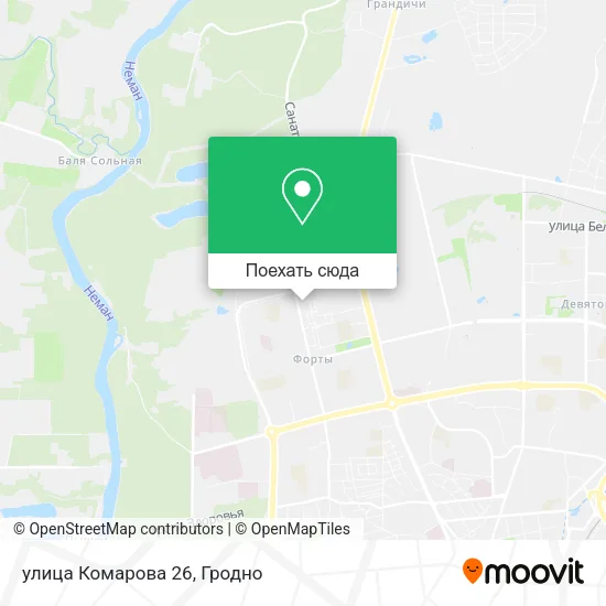 Карта улица Комарова 26