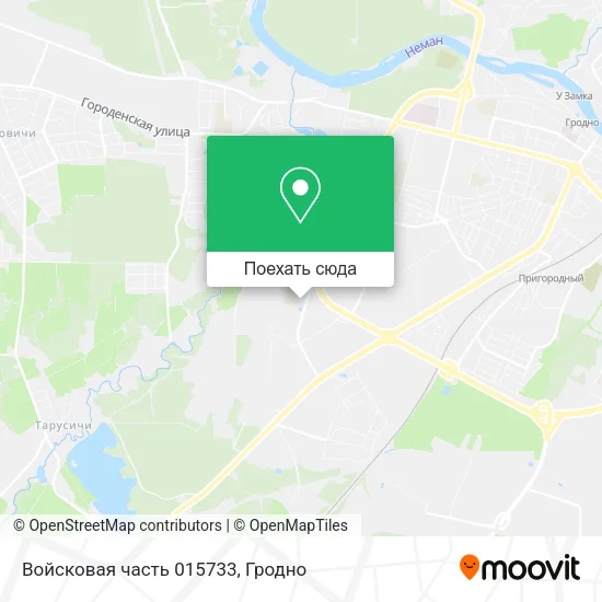 Карта Войсковая часть 015733
