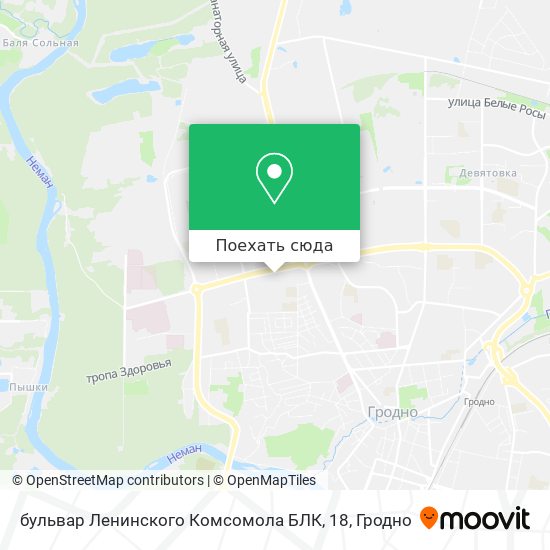 Карта бульвар Ленинского Комсомола БЛК, 18