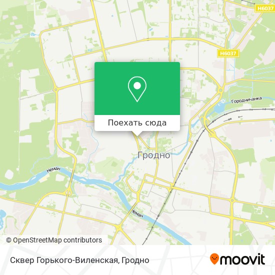 Карта Сквер Горького-Виленская