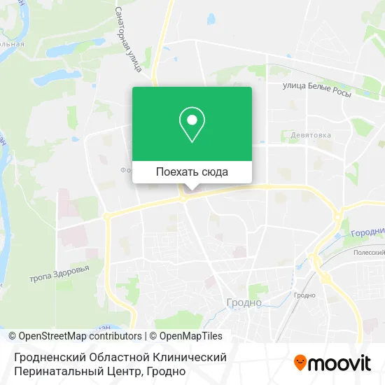 Карта Гродненский Областной Клинический Перинатальный Центр