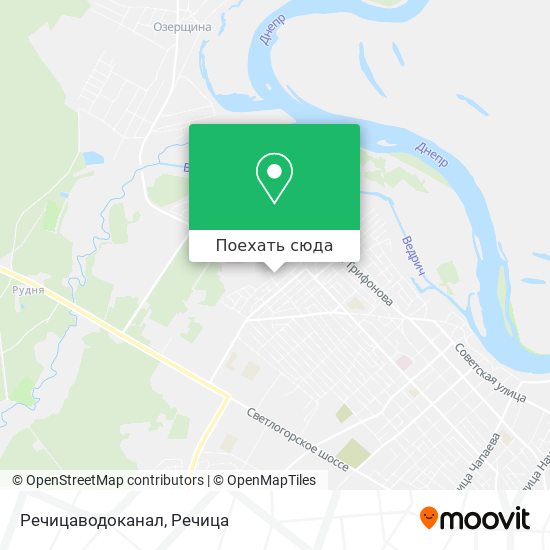 Карта Речицаводоканал