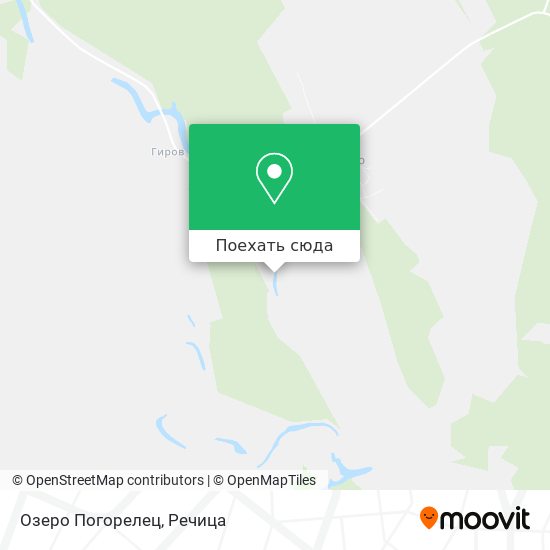 Карта Озеро Погорелец
