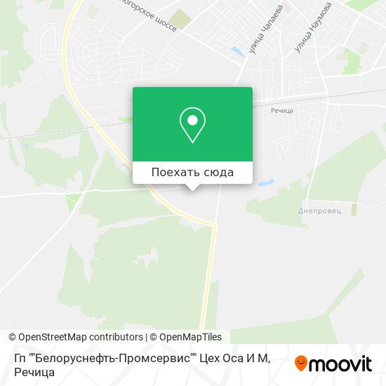 Карта Гп ""Белоруснефть-Промсервис"" Цех Оса И М
