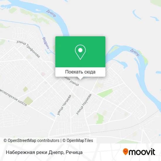 Карта Набережная реки Днепр