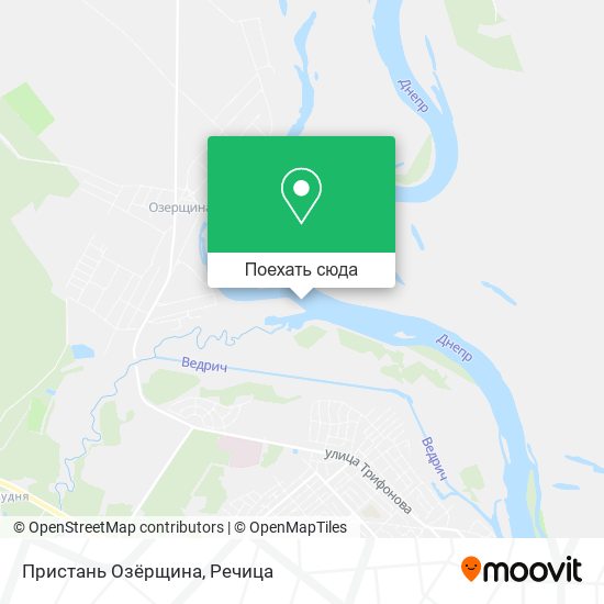 Карта Пристань Озёрщина