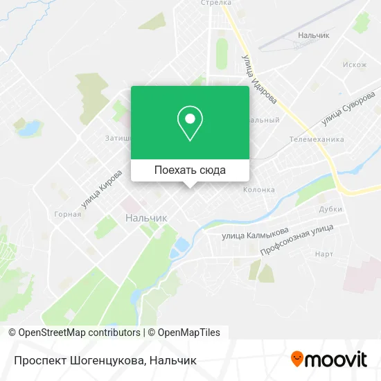 Карта Проспект Шогенцукова