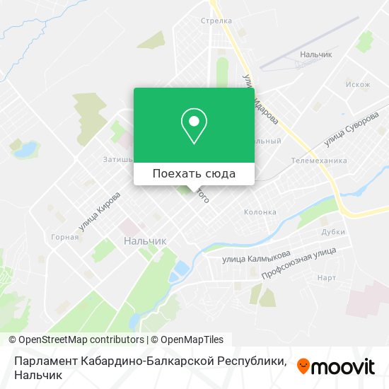 Карта Парламент Кабардино-Балкарской Республики