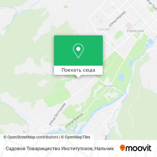 Карта Садовое Товарищество Институтское