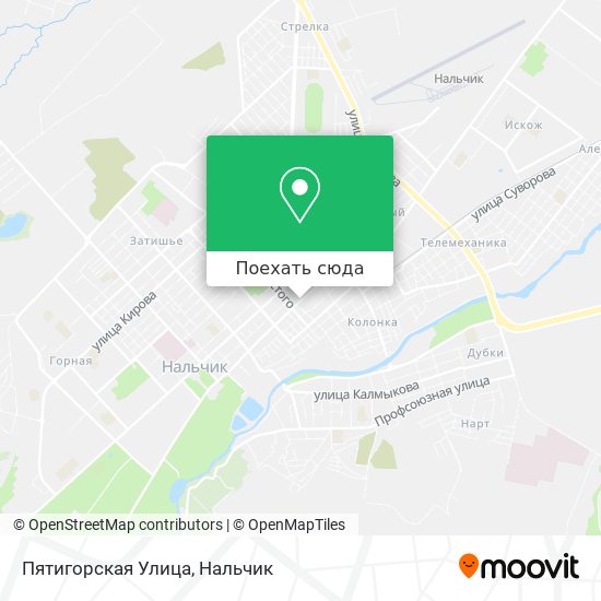 Карта Пятигорская Улица