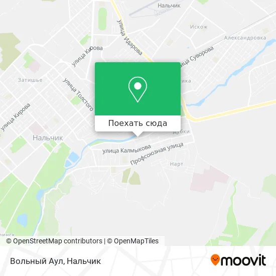 Карта Вольный Аул