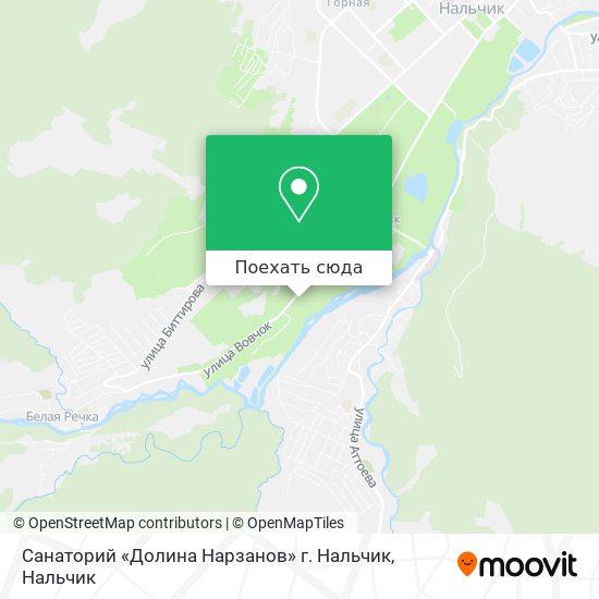 Карта Санаторий «Долина Нарзанов» г. Нальчик