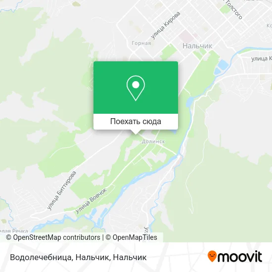 Карта Водолечебница, Нальчик