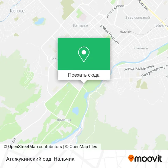 Карта Атажукинский сад