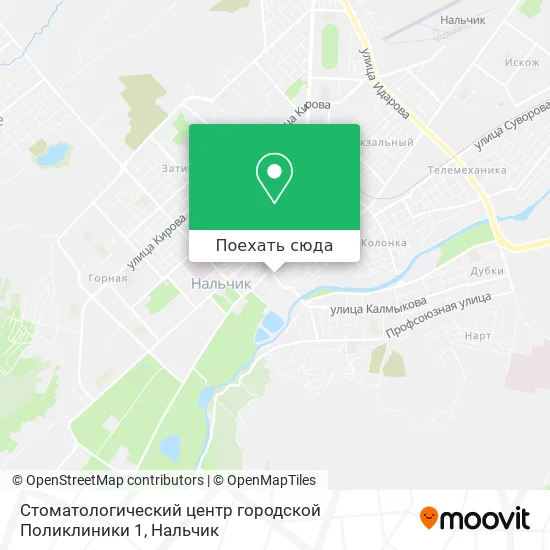 Карта Стоматологический центр городской Поликлиники 1