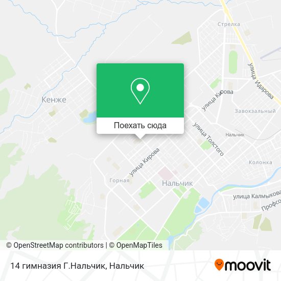 Карта 14 гимназия Г.Нальчик