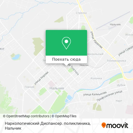 Карта Наркологический Диспансер. поликлиника