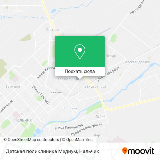 Карта Детская поликлиника Медиум
