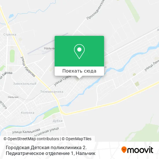 Карта Городская Детская поликлиника 2. Педиатрическое отделение 1