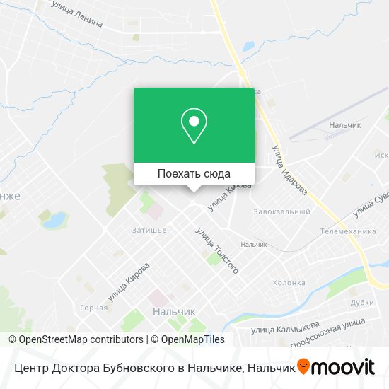 Карта Центр Доктора Бубновского в Нальчике