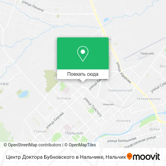 Карта Центр Доктора Бубновского в Нальчике