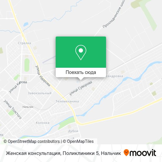 Карта Женская консультация, Поликлиники 5