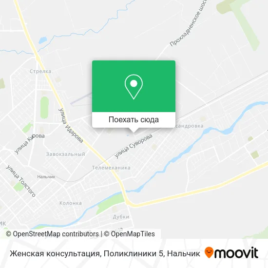 Карта Женская консультация, Поликлиники 5