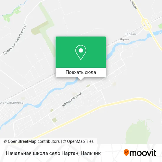 Карта Начальная школа село Нартан