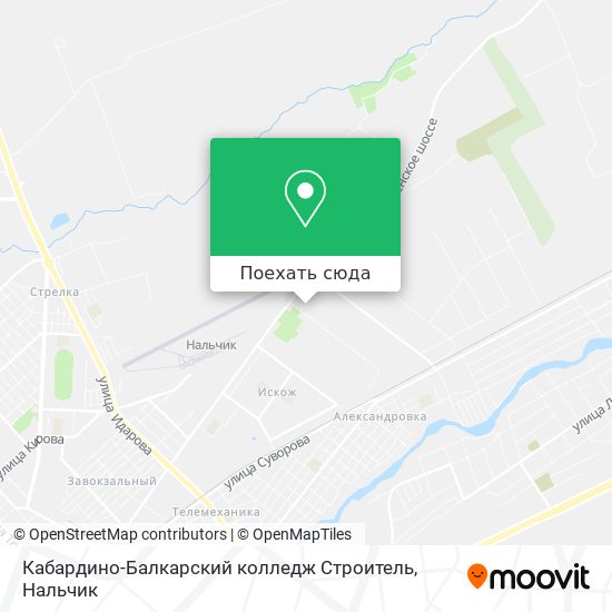 Карта Кабардино-Балкарский колледж Строитель