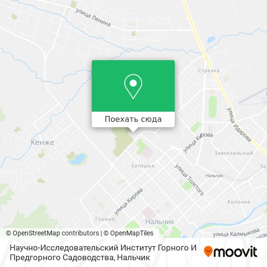 Карта Научно-Исследовательский Институт Горного И Предгорного Садоводства