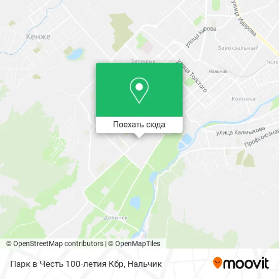 Карта Парк в Честь 100-летия Кбр