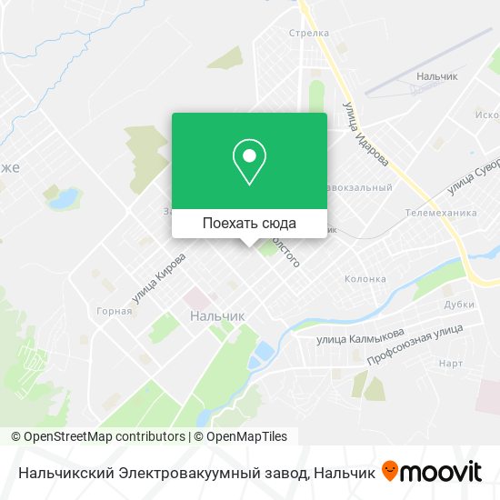 Карта Нальчикский Электровакуумный завод