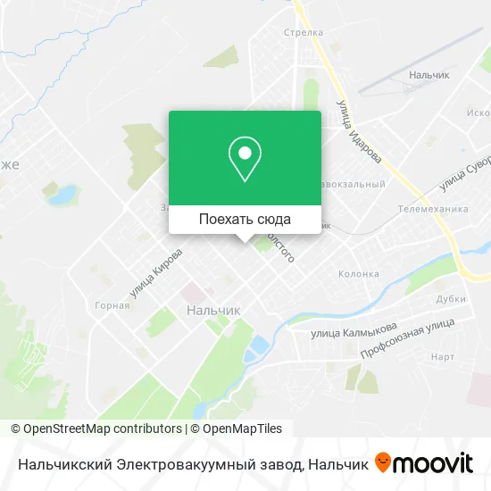 Карта Нальчикский Электровакуумный завод