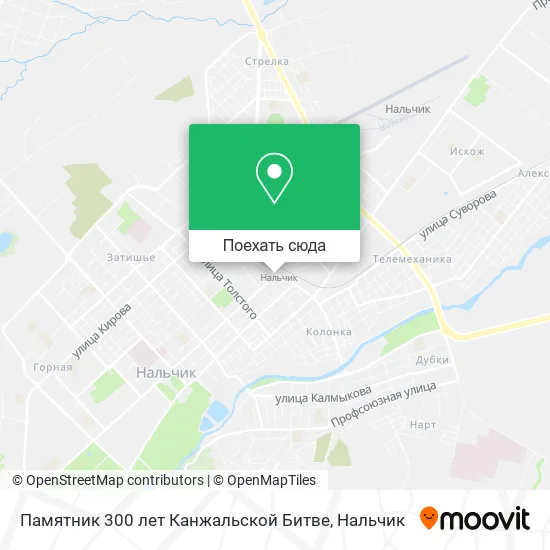 Карта Памятник 300 лет Канжальской Битве
